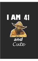 i am 41 and cute baby yoda Notebook birthday Gift