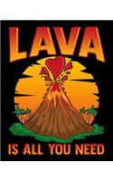 Lava Is All You Need: Cute & Funny Lava Is All You Need Volcano Valentines Day Pun 2020-2021 Weekly Planner & Gratitude Journal (110 Pages, 8" x 10") Blank Sections For W