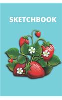 funny strawberry sketchbook