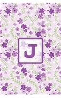 J: Initial Monogram Letter J College Ruled Notebook. Personalized Medium Lined Journal & Diary for Writing & Note Taking for Girls, Boys, Men and Women