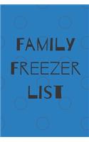Family Freezer list