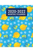 2020-2022 Monthly Planner: 3 Year Planner - 36 Month Calendar Planner Diary for Next Three Years With Notes - Cool Ocean Theme Puffer Fish (8.5"x11")