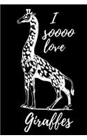 I soooo love Giraffes: Giraffe Composition/Journal/Notebook: Animal Cute Wide Ruled Paper Notebook Journal, Workbook for Teens Kids Students Girls Pretty Wide Lined Journa