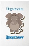 Esperanza Elephant A5 Lined Notebook 110 Pages: Funny Blank Journal For Zoo Wide Animal Nature Lover Relative Family Baby First Last Name. Unique Student Teacher Scrapbook/ Composition Great For H