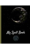 Crescent Moon Large Blank Spell Book