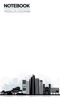 Notebook Medellín, Colombia: Lined Ruled with Notes Section Box Modern City Skyline Themed Notebooks and Journals