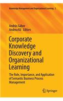 Corporate Knowledge Discovery and Organizational Learning