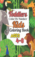 Toddlers Color By Number Kids Coloring Book Ages 4-8