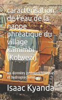 caractérisation de l'eau de la nappe phréatique du village kamimbi (Kolwezi)
