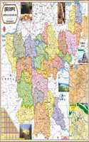 Jharkhand Map | Hindi | 70 X 100 Cm | Laminated