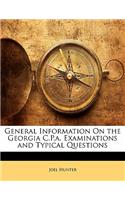 General Information on the Georgia C.P.A. Examinations and Typical Questions
