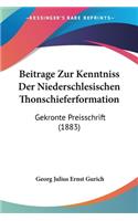 Beitrage Zur Kenntniss Der Niederschlesischen Thonschieferformation
