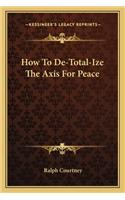 How To De-Total-Ize The Axis For Peace