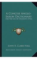 Concise Anglo-Saxon Dictionary