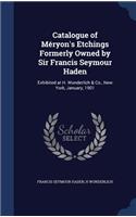 Catalogue of Méryon's Etchings Formerly Owned by Sir Francis Seymour Haden