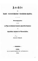 Archiv für österreichische geschichte-quellen