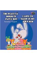I Love to Sleep in My Own Bed: Romanian English Bilingual Edition