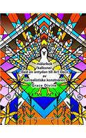 målarbok kalkoner med en antydan till Art Deco av surrealistiska konstnären Grace Divine