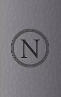 N: Initial Monogram Letter N College Ruled Notebook. Personalized Medium Lined Journal & Diary for Writing & Note Taking for Girls, Boys, Men and Women