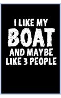 I like my boat and maybe like 3 people