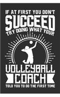 If At First You Don't Succeed Try Doing What Your Volleyball Coach Told You To Do The First Time