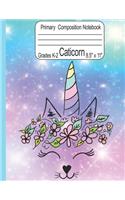 Caticorn Primary Composition Notebook Grades K-2 8.5