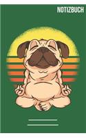 Notizbuch Liniert Yoga Mops