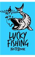 Lucky Fishing Notebook: Homework Book Notepad Notebook Composition and Journal Diary