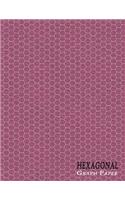 Hexagonal Graph Paper Notebook: Organic Chemistry Small 1/4 Inch Hexes - Textured Maroon(4 Honeycomb Paper Journal (0.2" Sides))
