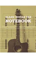 Blank Guitar Tab Notebook: Guitar Tablature Sheet Music Book 8.5x11 Inches 100 Pages 7 Staves with 5 Blank Guitar Chord Chart Per Page (Volume 8)(8 Blank Guitar Tab Notebook)