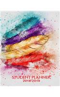 Student Planner 2018-2019: Feather Design: Two Year calendar and Monthly Planner & Organizers for High School, College & University Students (Volume 4)