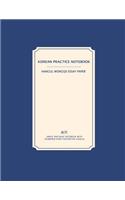 Korean Practice Notebook Hangul Wongoji Essay Paper