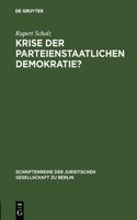 Krise Der Parteienstaatlichen Demokratie?