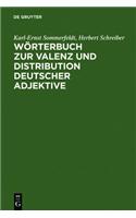 Worterbuch Zur Valenz Und Distribution Deutscher Adjektive