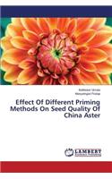 Effect Of Different Priming Methods On Seed Quality Of China Aster