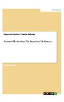 Auswahlkriterien für Standard Software