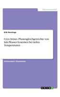 Cryo brines. Phasengleichgewichte von Salz-Wasser-Systemen bei tiefen Temperaturen: (German)