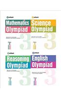 Olympiad Books Practice Sets: Reasoning,Mathematics,Science,English Class 3rd