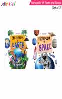 Jolly Kids Factopedia Earth & Space Book Set of 2| Fun-Filled Facts for Young Explorers Aged 3-8, Learn About Planets, Stars, and Our Amazing World!