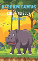 Hippopotamus Coloring Book for Adults