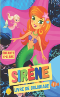 Livre de Coloriage Sirène, Enfants 4-8 ans