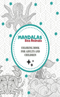 Mandalas Sea Animals - Coloring book for adults and children