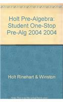 Holt Pre-Algebra: One-Stop CD 2004