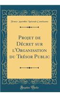Projet de DÃ©cret Sur l'Organisation Du TrÃ©sor Public (Classic Reprint)