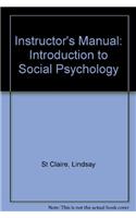 Instructor's Manual: Introduction to Social Psychology