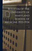 Bulletin of the University of Maryland School of Medicine 1933-1934; 18