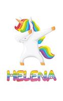 Helena: Helena 6x9 Journal Notebook Dabbing Unicorn Rainbow