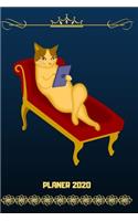 Planer 2020: Terminplaner Monatsplaner und Wochenplaner Organizer Katzenfrau