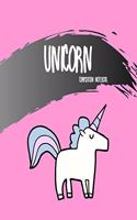 Unicorn Composition Notebook: Pink Color Cover 8x10 " 100 Pages Wide Ruled Paper, Elementary School Supplies Student & Teacher(1 Unicorn Composition Book)