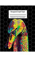 Hexagonal Graph Paper: Organic Chemistry & Biochemistry Notebook, Vibrant Swan Bird Cover, 160 Pages (8.5 x 11 inch, 1/4 inch hexagons)